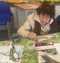 Rosie painting